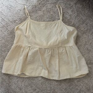 PacSun yellow Peplum Cami Tank